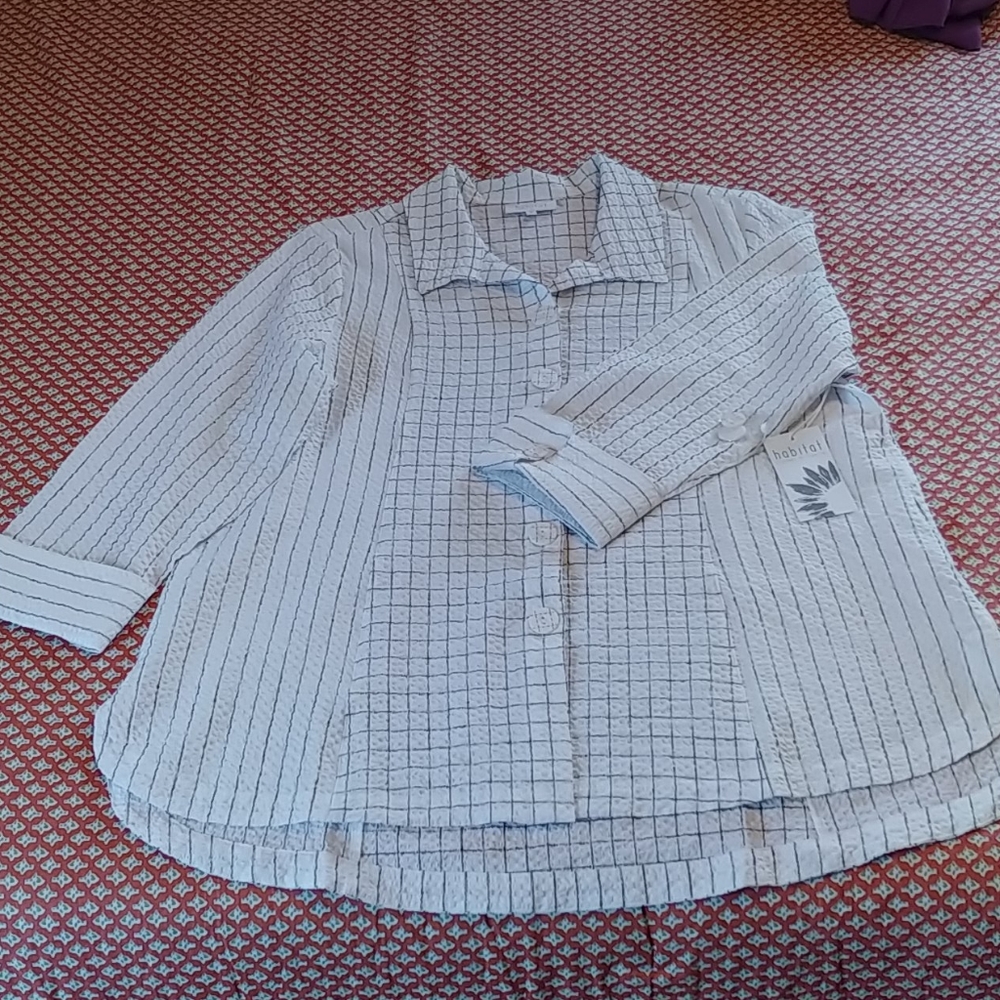 Habitat flowy button up shirt